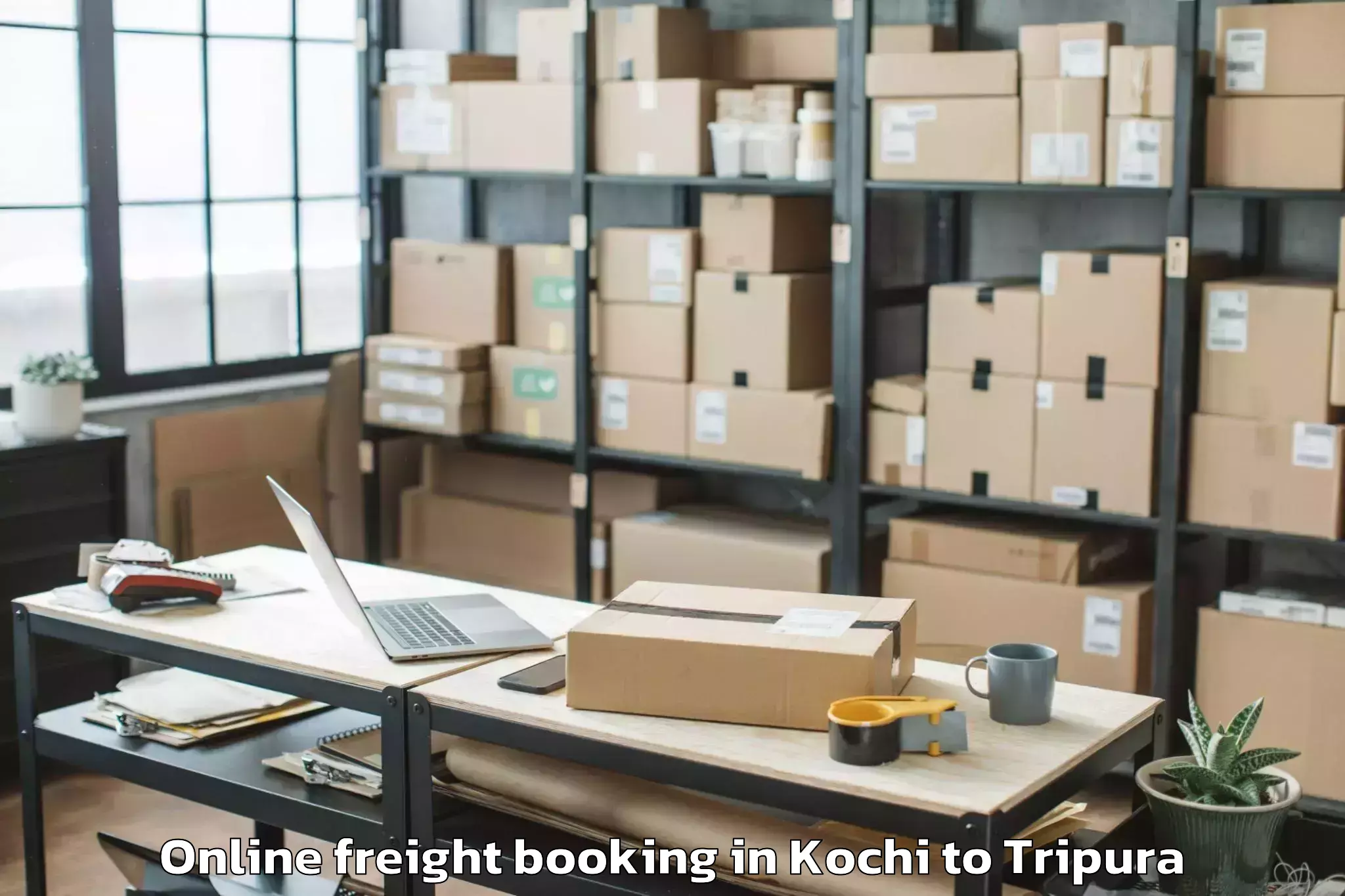 Affordable Kochi to Gournagar Online Freight Booking